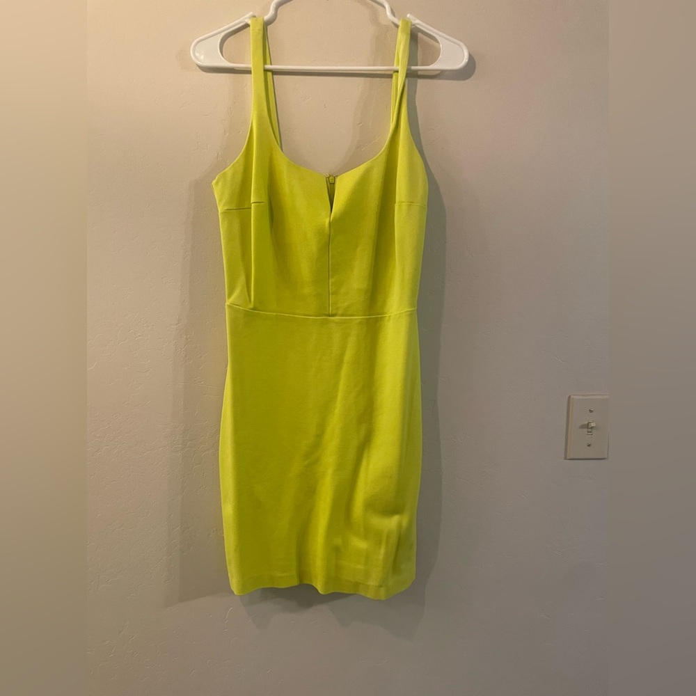 Bar III Bright Neon green/yellow Sleeveless Mini Dress